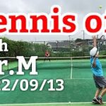 テニスオフ 2022/09/13 シングルス 中級前後 Tennis with Mr.M Men’s Singles Practice Match Tracked by SwingVision