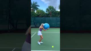 EASY Yoga Ball Drill for Spacing Your Shots #tennis