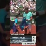 Fantastic Point Nadal vs Djokovic French Open 2014 #shorts #sportshighlight #tennishighlights