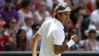 Federer フェデラー vs Raonic Highlights – Wimblϵdon 2O14 SF