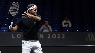 Roger Federer 1st Practice At Laver Cup 2022 || フェデラー 2022