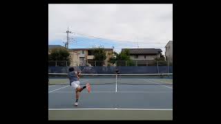 【テニス】ゾーンに入ると最強になるバックハンド！！！【Shorts】#tennis #shorts #テニス #チャンネル登録よろしくお願いします #ショート #backhand #vamos