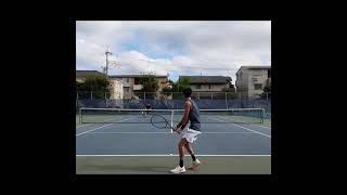 【テニス】相手に時間を与えず素早くコンパクトに打ち抜くバックハンド！！！【Shorts】#tennis #shorts #テニス #チャンネル登録よろしくお願いします #ショート #backhand