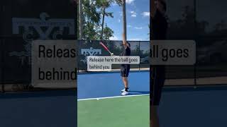 The tennis toss – Release eye level