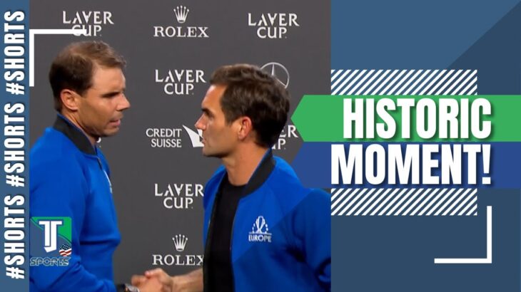 WATCH: Roger Federer and Rafael Nadal SHARE one final EMBRACE #Shorts