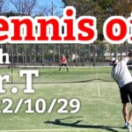 テニスオフ 2022/10/29 シングルス 中級前後 Tennis with Mr.T Men’s Singles Practice Match Tracked by SwingVision