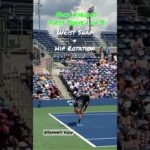 Nick Kyrgios First Serve Analysis 1/3 Court Level – Play Better Tennis  #shorts #tennis #slowmotion