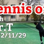 テニスオフ 2022/11/29 シングルス 中級前後 Tennis with Mr.T Men’s Singles Practice Match Tracked by SwingVision