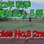 【テニス/tennis】2022年 多摩社会人 5部 SF/男子ダブルスNo.3/セカンドセット/2022年11月某日
