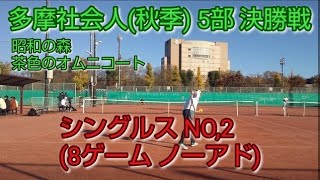 【テニス/tennis】多摩社会人(秋季)5部決勝/男子シングルス No.2/2022年11月某日