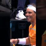 Someone steals Nadal’s racquet mid-match! 😄🎾 #shorts #9WWOS #Tennis #Nadal #AusOpen