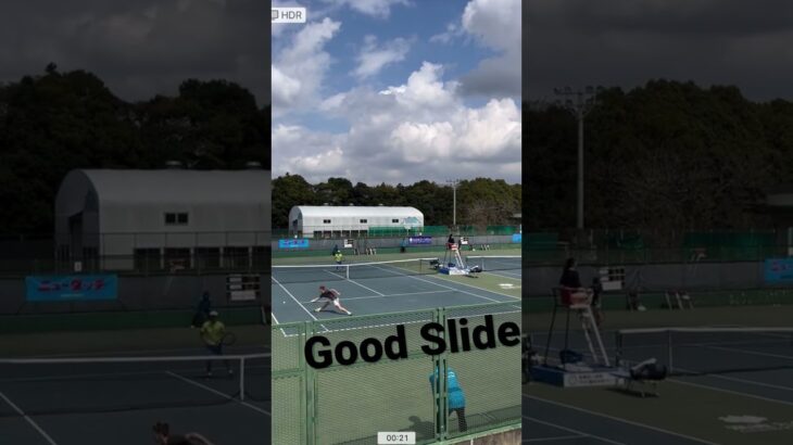 Crazy Slide on Hard Court at Meikei Open #playingtennis #tennis #テニス