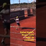 Rafael Nadal continues to practice ahead of an expected return to the tour in Monte Carlo
