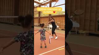Serena Williams And Her Daughter Olympia Playing Tennis 🎾