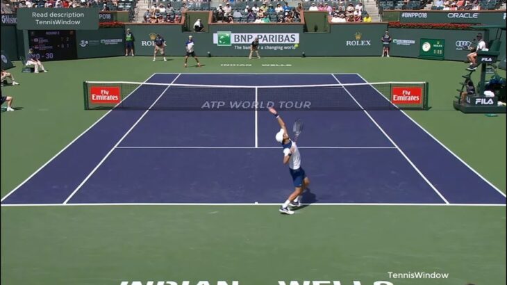 Djokovic (ジョコビッチ) VS Daniel (ダニエル太郎) Indian Wells 2018